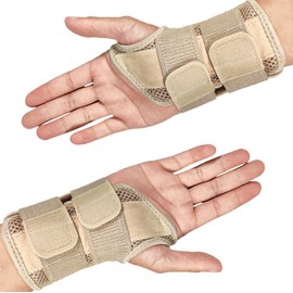 NuCamper Breathable Wrist Support, Wrist Bandage with Metal Splint Stabiliser for Men and Women, Adjustable Wrist Brace, Wrist-Support Splint for Arthritis, Tendonitis, Sprains