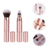 BIUDECO Travel Makeup Brush Set 2-in-1 Retractable Foundation Brush Perfect