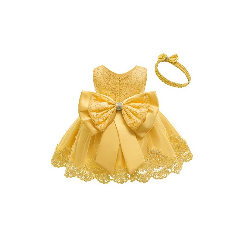 0-6T - Vestido de encaje bordado para niña con tutú,