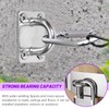 Swpeet 4pcs M8 304 Stainless Steel Silver Square Pad Eye
