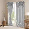 Silver Glitter Curtain (Non-Glitter), Sparkling Party Decorations, Blackout Curtains for