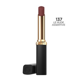 L'Oreal Paris Colour Riche Intense Volume Matte Lipstick, Lip Makeup Infused with Hyaluronic Acid for up to 16HR Wear, Le Nude Assertive, 0.06 Oz