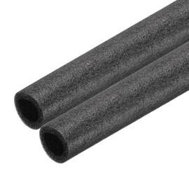 Rebower 2pcs Pipe Insulation Foam Tube 25x40mm 2ft Heat Preservation Foam Pipe [for Copper Water Pipe Freeze Protection] - Black