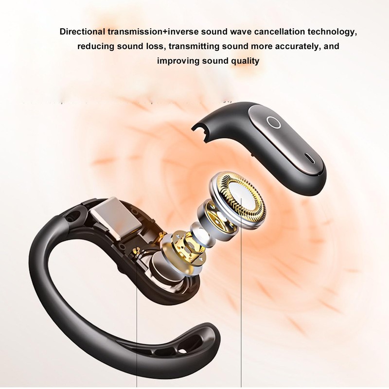 Zopsc Wireless Earphones with Ear Hook, Luminous Gradient -farbskport -Ohrphen,