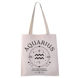 Aquarius Tote Bag Zodiac For Women Aquarius Zodiac Gifts Horoscope Spiritual Tote Bag (AQUARIUS tote CA)