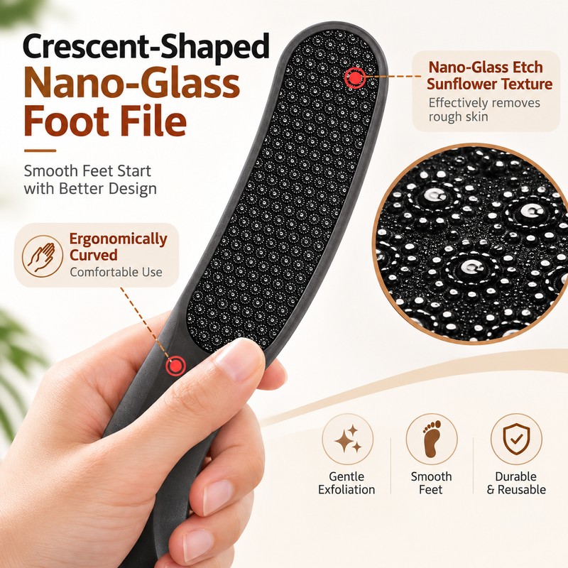 2 Pcs Nano Glass Foot File for Heel Exfoliation –