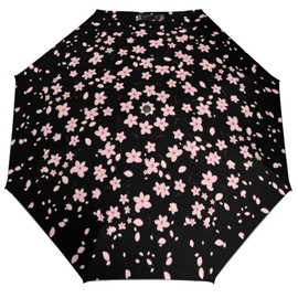 Eburffo Portable Travel Umbrella Rose Folding Automatic Compact Anti-UV Umbrellas for Rain/Sun