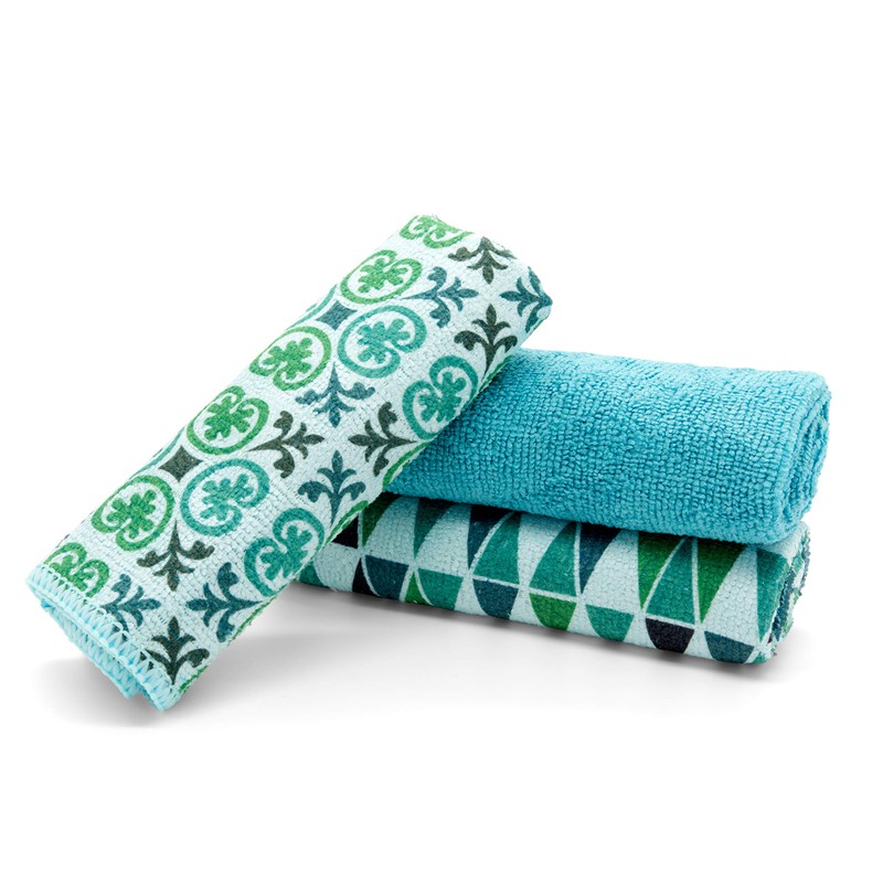 Spontex Microfibre Mosaic Microfibre Cloths, Ideal for Wet and Dry