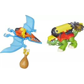 Playskool NEW Playskool Chomp Squad Construction Crew: Pterodactyl & Ankylosaurus NEWINBOX