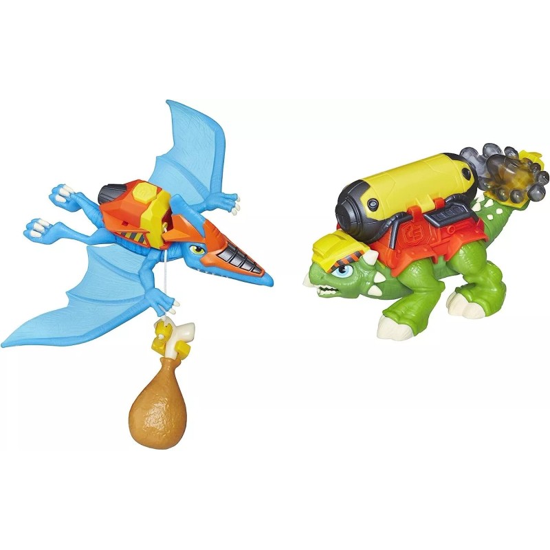 Playskool NEW Playskool Chomp Squad Construction Crew: Pterodactyl & Ankylosaurus