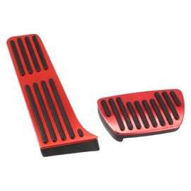 Unifizz Car 1 Set Anti Slip Aluminum Alloy Brake and Gas Accelerator Pedal Covers No Drilling Foot Pedal Pads Red for Toyots Camry 2018-2020 for RAV4 Avalon 2019-2020 for Highlander 2020-2021