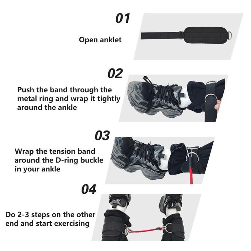 Ankle Straps for Cable Machines for Kickbacks, Work Out Cuff