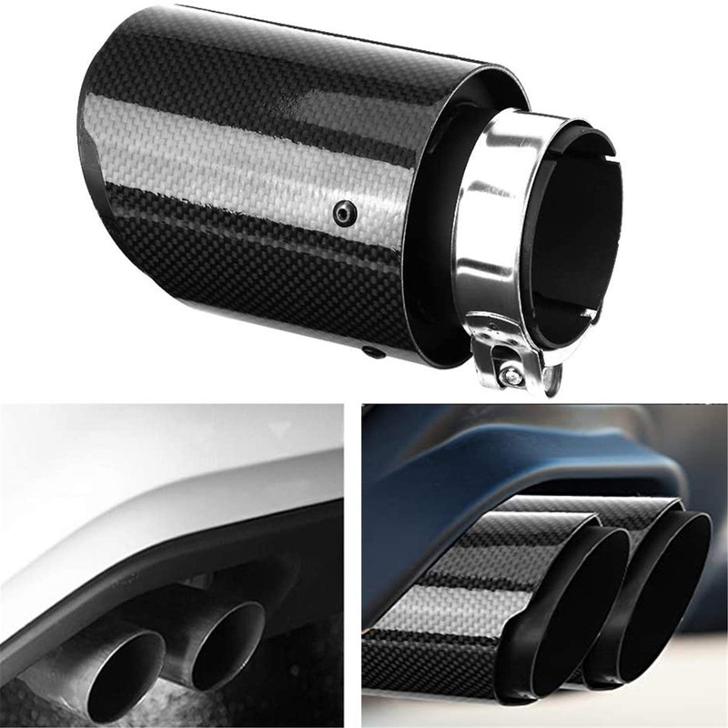 Umisu Carbon Fiber Exhaust Pipe Silencer Stainless Steel Car Rear