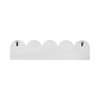Sagebrook Home White 24" Wall Hooks - Elegant 5-Arch Design,