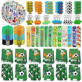 Soccer Party Favor Set for Kids, Soccer Birthday Party Decoration, Gifts for Kids Students, Soccer Party Favors School Rewards, Soccer Party Favors Soccer Gift Bags Keychains(220PCS)