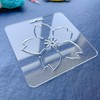 Clear Acrylic Sashiko Stencil, 12 x 12 cm, Traditional Flower