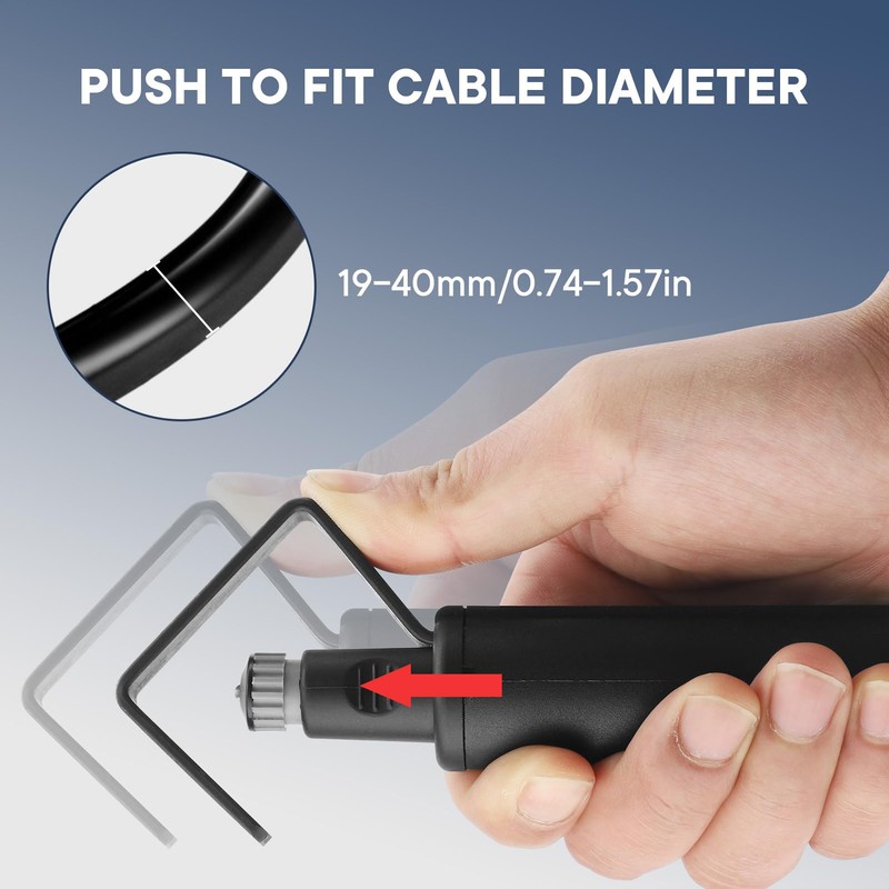 WODHMIEY Wire Stripper Tool with 3 Cutting Modes, Adjustable Cable