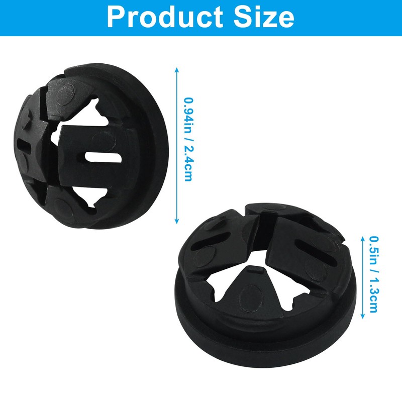 LifCratms 60 Pcs Non-Metallic Button Push-in Cable Connector, 3/8 Trade