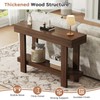 Console Table for Entryway, 47.2" Narrow Farmhouse Sofa Table Walnut