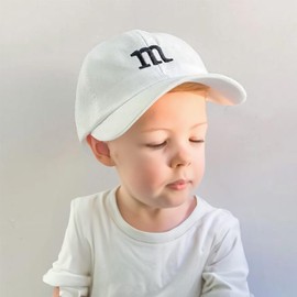 BabyLips Embroidered Logo Cap, For Babies, Kids, Boys, Girls, Sun Protection, Stylish, 6 Months - 5 Years, Plain Cap, Cotton Hat, Adjustable Size, For Sea Playing, Outing, Traveling, Spring, Summer,