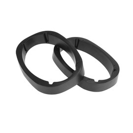 Hihaha 2Pcs Universal Speaker Spacer Mounting Ring Adapter for 6"x9" Speaker Plastic 46mm Thickness Black Hollow Durable Material