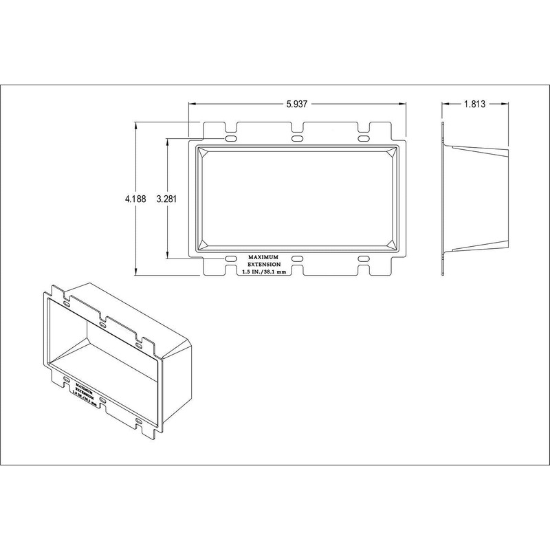 iMBAPrice BE3-2 (3-Gang) Electrical Power Outlet Box Extender - White,