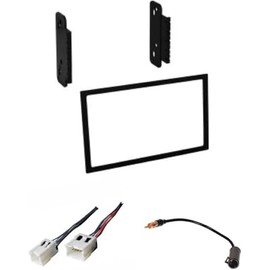 Double Din Car Stereo Install Dash Kit, Wire Harness, and AM/FM Radio Antenna Adapter -Made for Nissan: 1998-2001 Altima, 1995-1999 Maxima, 1995-1999 Sentra