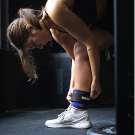 Roar® Ankle Cuff For Cable Machines,Pulley Anklets, 2 Gym Anklets, Ankle Weighted Anklet Pulley Machine, Weighted Anklets, Fat Gripz Glute Weights, Gym Weights Machine, Anklet For Pulley. (Blue)