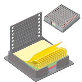 Sticky Note Stencil,Sticky Note Hold/er with Stencil,Sticky No/te Line Stenc/il and Hold/er,Sticky N/ote TEM/Plate Storage Box,Sti/CKY Note Organizer Dispenser,Post It Note to Do List St/encil(Grey)