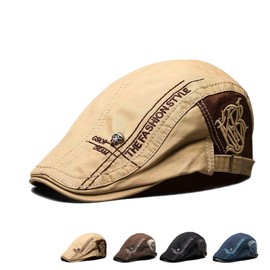 Men's Adjustable Hunting Hat, 100% Cotton, Lightweight, Compact, Simple, beige