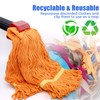 Heavy Duty Commercial Mop with 77inch Long Handle, Looped-End String