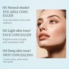 Cream Concealer Full Coverage Palette with Brush, 3 Colour Corrector
