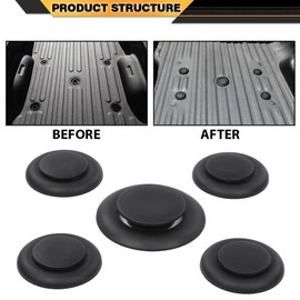 CNNELL 5th Wheel Hitch Puck Cover Plug Trim Ring Kit Compatible with Ford F250 F350 F450 F550 Super Duty Trucks 2011-2023 BC3Z-99000A25-A