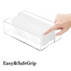 Acrylic Napkin Holder, Clear Modern Design, Countertop Napkins Dispenser, Flat