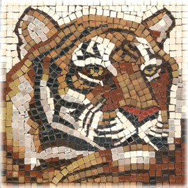 The Perfect DIY Project for Mosaic Lovers, Colorful Mosaic Art Set, 5.9inch (15cm) Tigre
