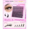 5 Styles Lash Clusters Kit, GLITZ/MANGA/WIWI/BOTTOM Cluster Eyelash Extensions, 3D