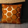 Red Rainbow 4 Pack of Gold Metallic Velvet Cushion Covers