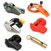 6Pack Emergency Survival Whistle, 3-in-1 Emergency Whistles,Whistle for Coaches Teachers,