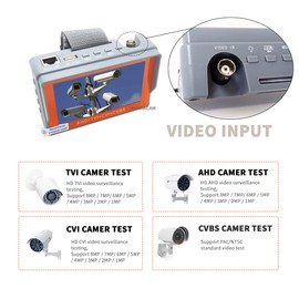 CCTV Camera Tester Monitor IV5 5inch 8MP AHD TVI CVI CVBS Portable CCTV Testing PTZ