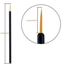 100 pinceles desechables para delineador de ojos con cubiertas en el cabello, herramientas de maquillaje y aplicador (tamaño: 9 cm, grosor: 0,2 cm, color negro)