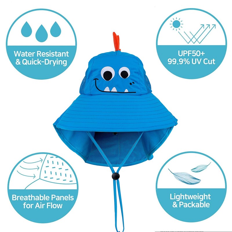 Kids Sun Hat UPF 50+ Boy Girl Protection Hat Wide