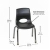 Children’s Factory MyPosture Plus 10" Chair, Black with Chrome Legs,
