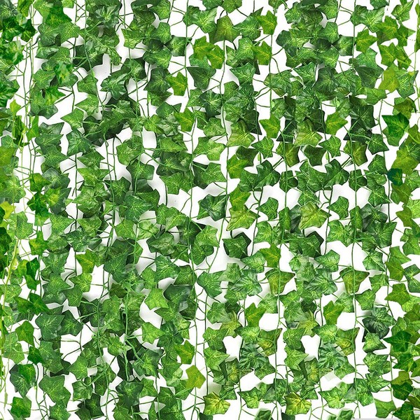 CEWOR 36 Pack 236 Feet Artificial Vines for Bedroom Fake Ivy Vines for Room Decor Fake Vines with Fake Leaves Artificial Ivy Garland Hanging Vines for Wall Indoor Outdoor Decoration