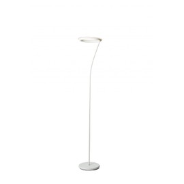 HomeRoots 73" White LED Torchiere Floor Lamp with White