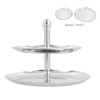 Fruit Tray Stainless Steel 2 Layers Multifunctional Durable Self Service