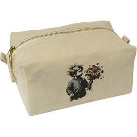 'Boy with Bouquet' Canvas Wash Bag/Makeup Case (CS00039266)