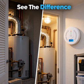 Standalone Carbon Monoxide Detector with LCD Display – CO Gas Warning Alarm Sensor for Home, RV & Household Safety