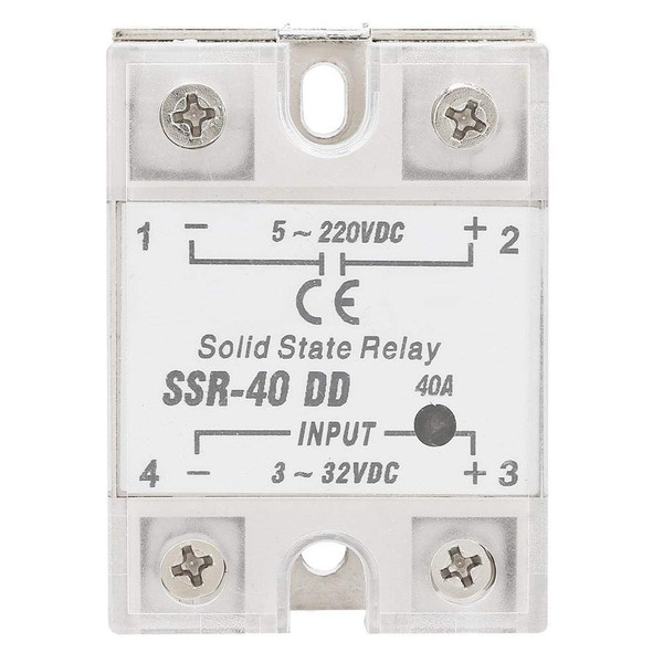 SSR-40 DD 40A 5-220VDC Solid State Relay Industrial Automation Process Single Phase DC Control Temperature Control Relay ssr Solid State Relay