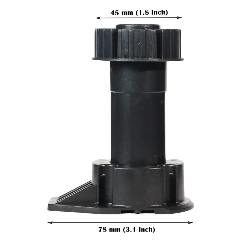 Berta 4-Pack, Cabinet Leveler Legs-330 lb Capacity, Leg-Adjusts from 4