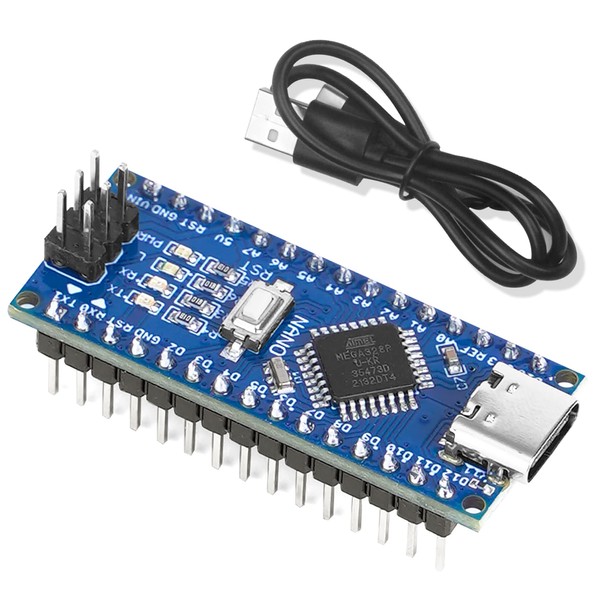 OSOYOO 1x Nano at+mega+328P Module CH340 5V/16M USB-C Micro-Controller Board